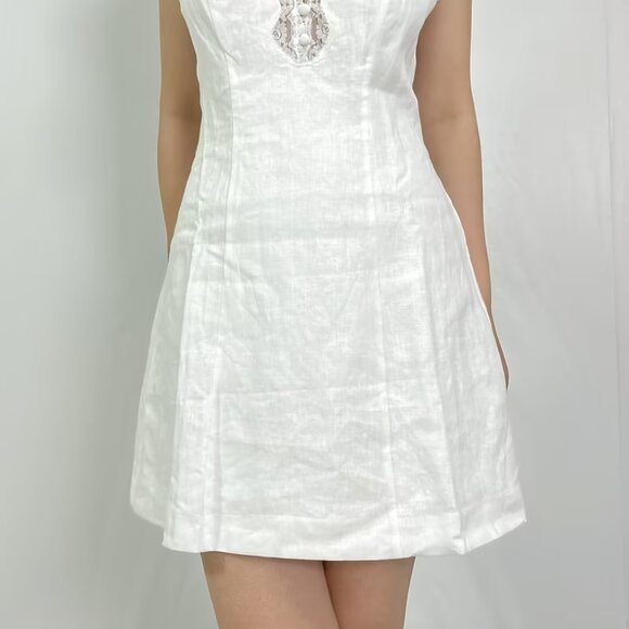 Sold Out Reformation Kaya Linen Mini Dress in size 6 - Picture 3 of 11
